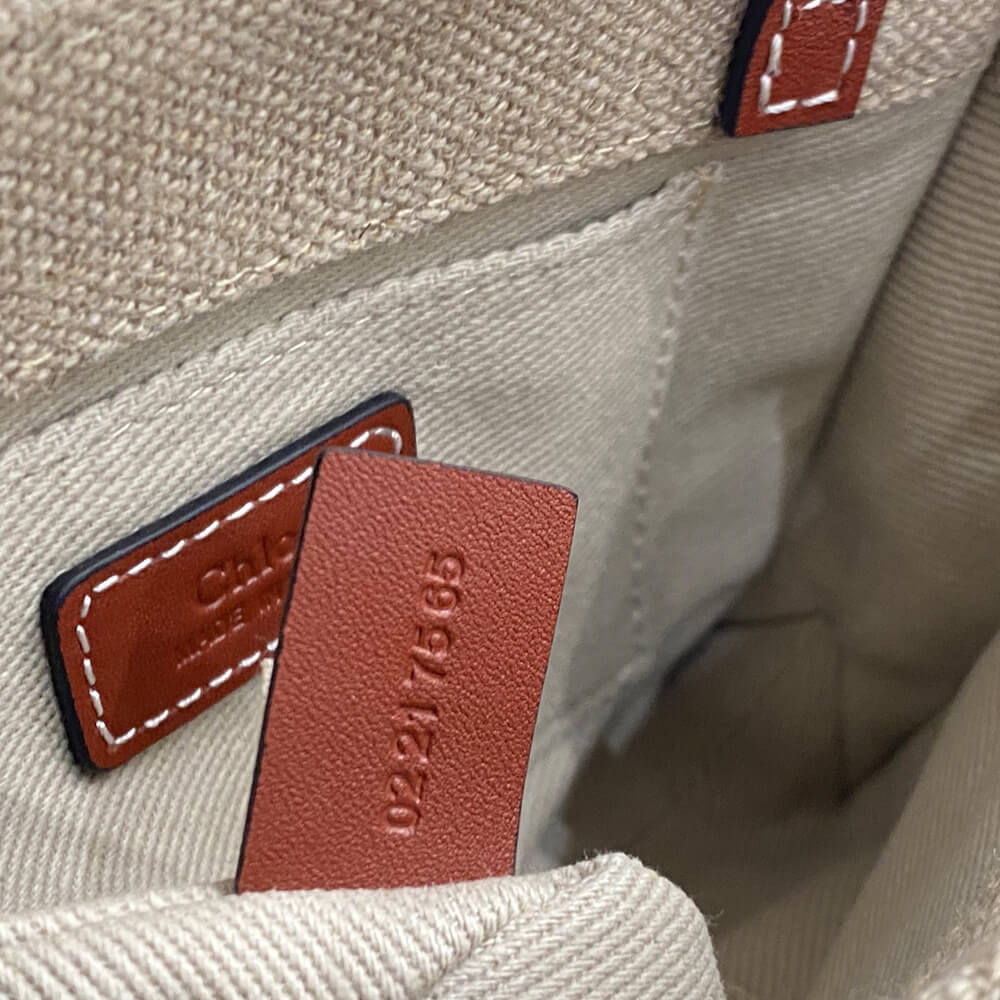 Chloe   Mini Woody tote bag in linen