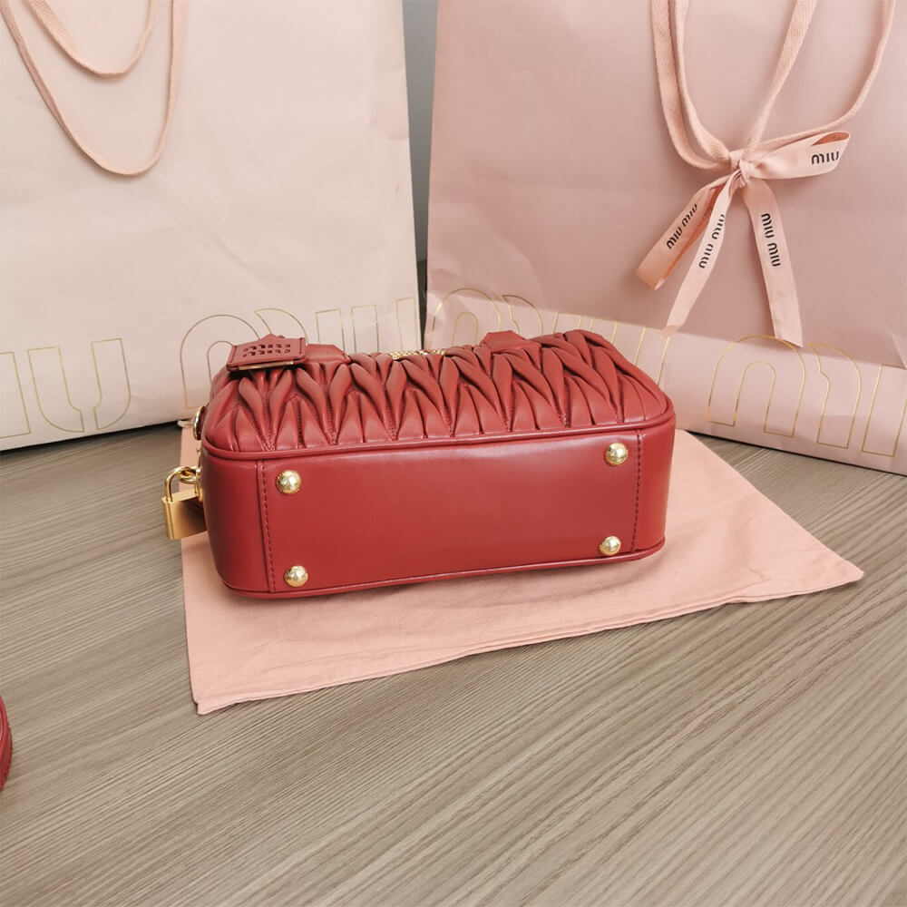 Matelasse nappa leather top-handle bag